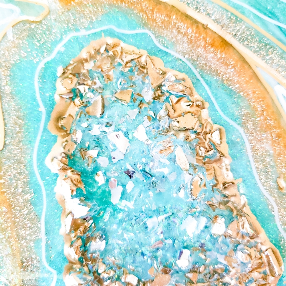 SOLD - Geode Wall Art/Decorative Piece - Picture 6 of 16